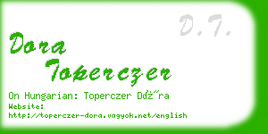 dora toperczer business card